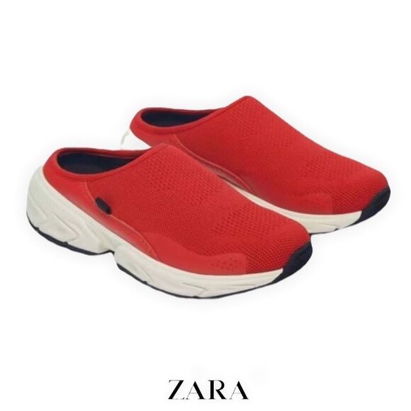 ZARA Kids | Red | COLLAPSIBLE-HEEL Sneakers - Picture 1 of 10